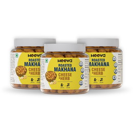 Heeva Roasted Makhana Cheese & Herbs Flavour 100g (Pack of 3)
