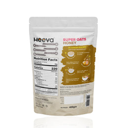 Heeva Super Oats Honey 400g | 10g Protein Rolled Oats | High-Fiber Breakfast with Natural Honey Heeva.India