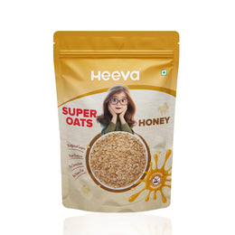 Heeva Super Oats Honey 400g | 10g Protein Rolled Oats | High-Fiber Breakfast with Natural Honey Heeva.India