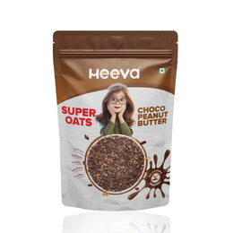 Heeva  Super Oats Choco Peanut Butter 400g | High Protein Rolled Oats | Chocolate Peanut Butter Oats | Healthy Breakfast Heeva